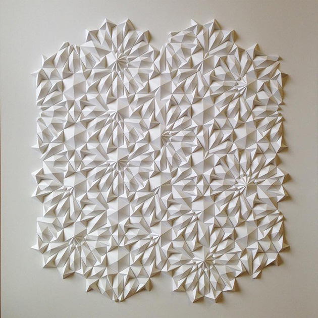 geometric paper sculptures