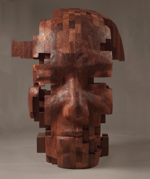 pixelated-wood-sculpture