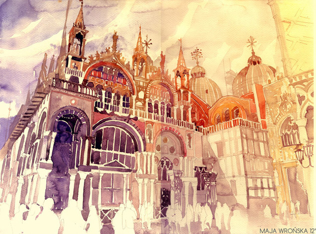 architectural watercolors