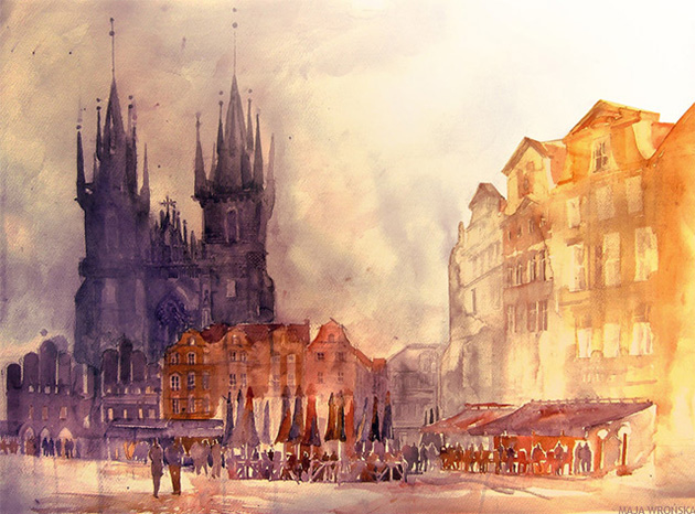 architectural watercolors