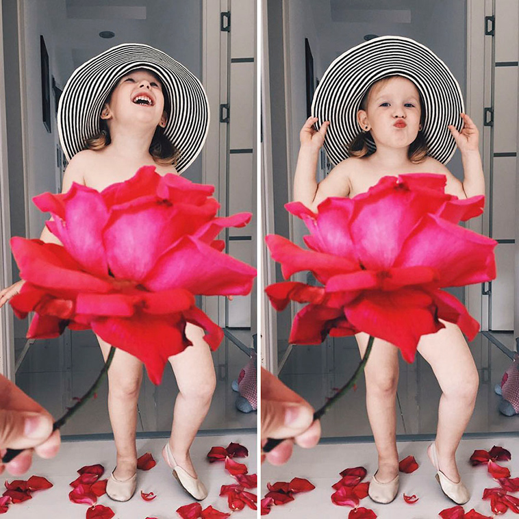 food-dresses-forced-perspective-optical-illusion