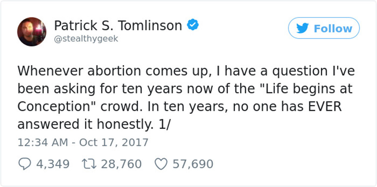This Man Asked A Simple Question Online That Shut Down The Whole Anti-Abortion Argument