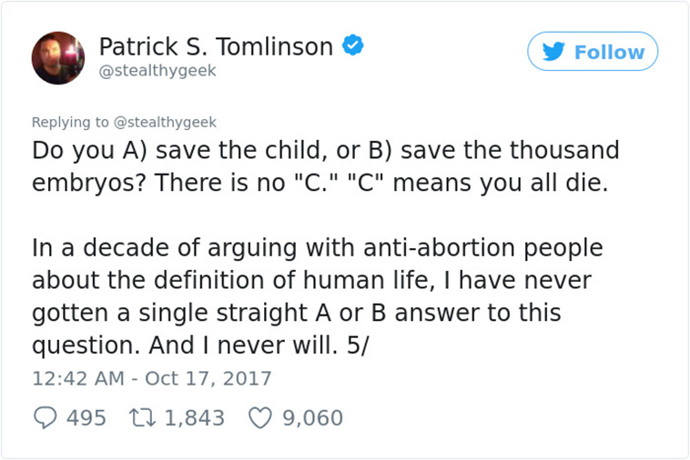 This Man Asked A Simple Question Online That Shut Down The Whole Anti-Abortion Argument