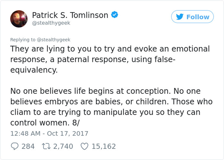 This Man Asked A Simple Question Online That Shut Down The Whole Anti-Abortion Argument