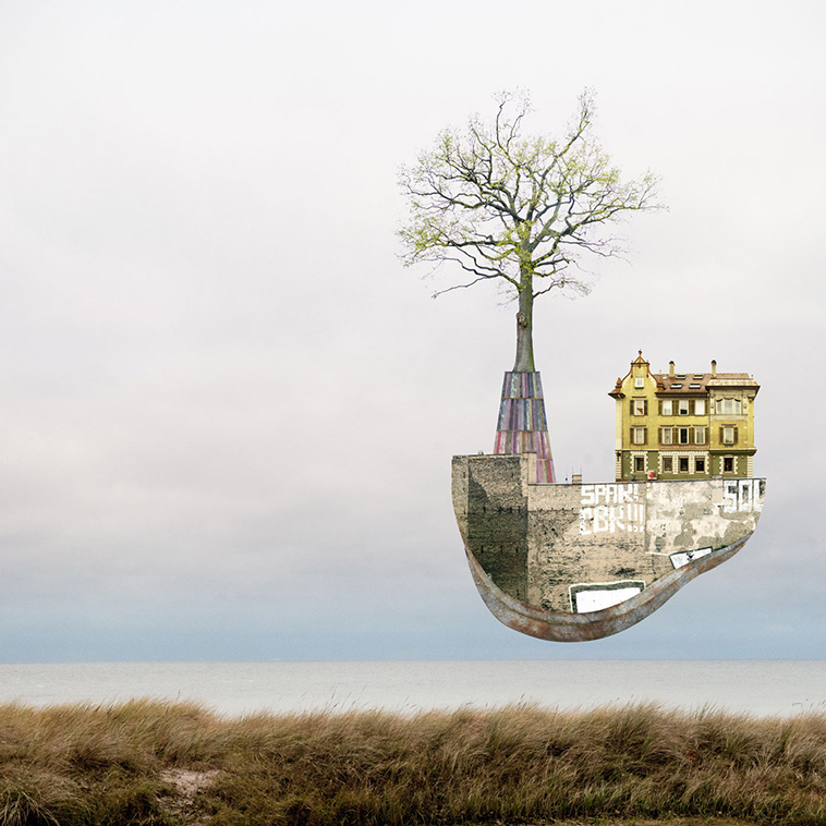 surreal architectural collages