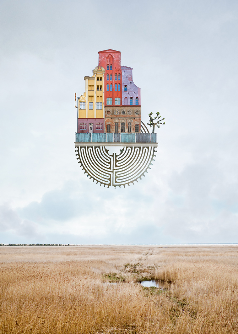 surreal architectural collages
