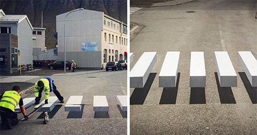 3D Zebra Crosswalk