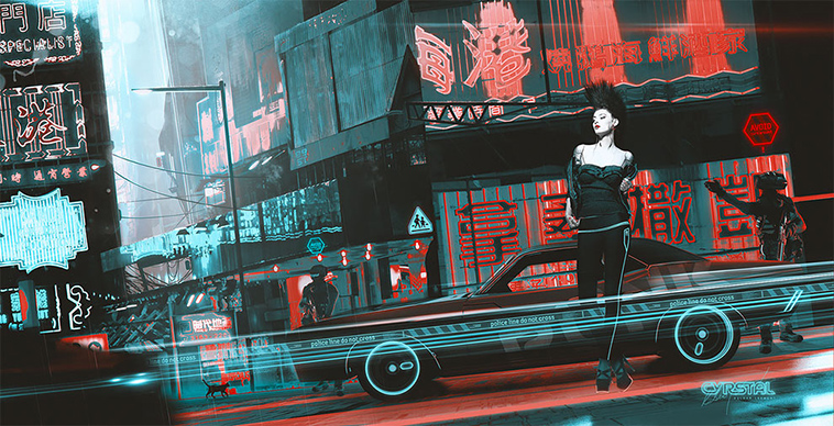 citizen of the galaxy digital cyberpunk art