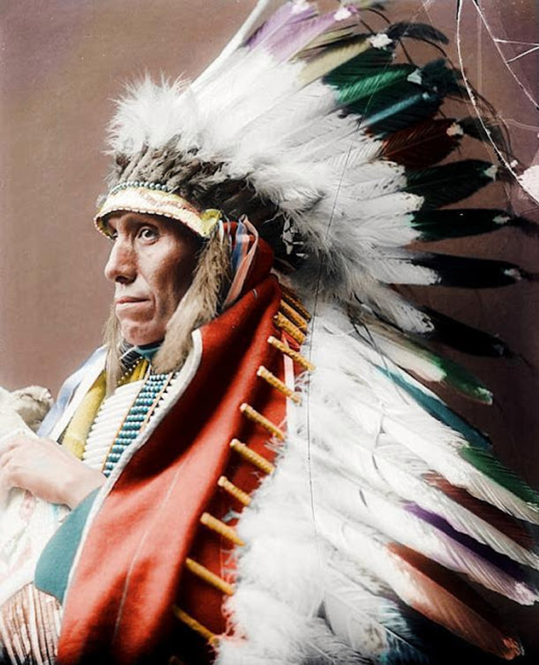 native americans colorized portraits
