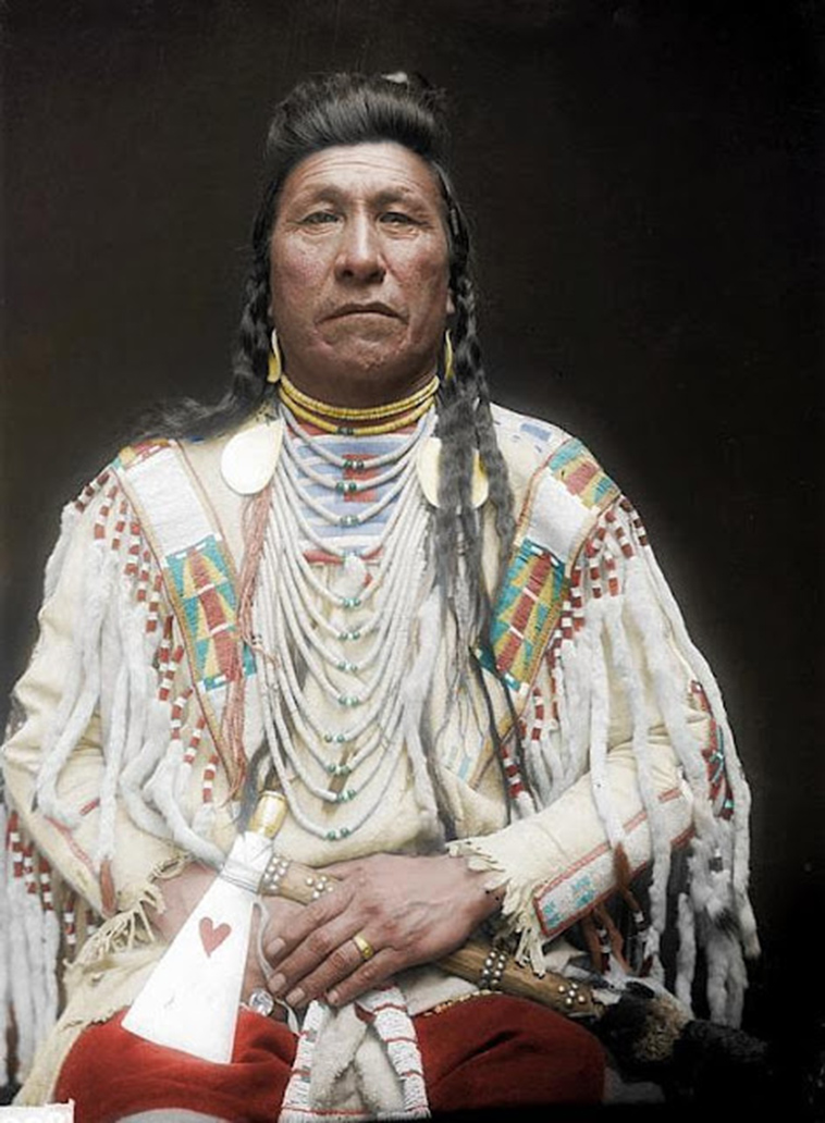 native americans colorized portraits