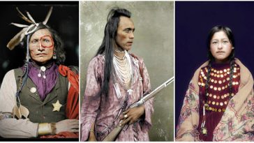 native americans colorized portraits