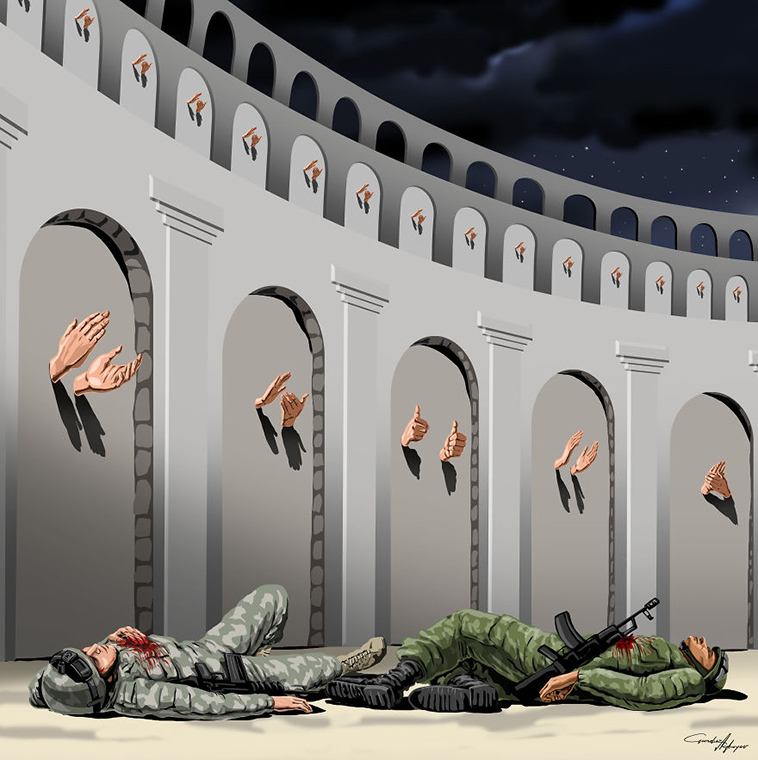 satirical illustrations today’s problems by gunduz agayev