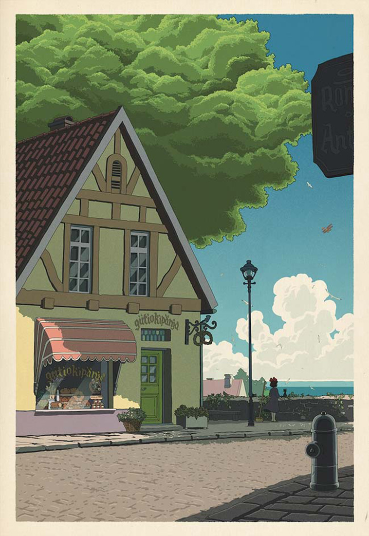 Studio Ghibli Film Posters Reimagined in Traditional Japanese Woodblock Printing 