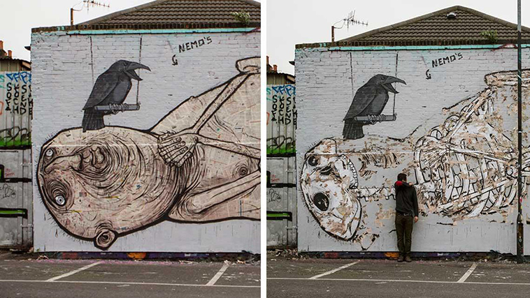 clever murals shreds