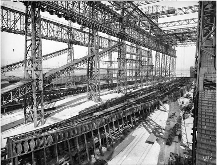 construction of the titanic