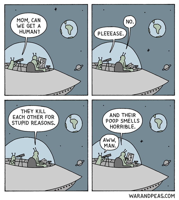 dark humour comics unexpected endings war and peas