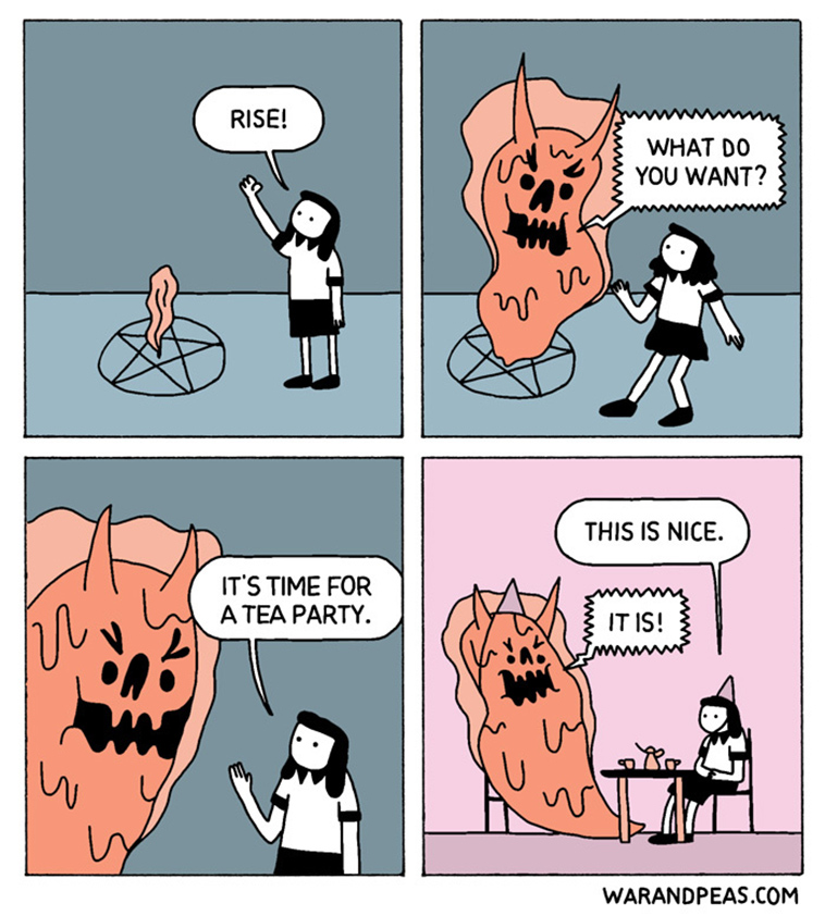 dark humour comics unexpected endings war and peas