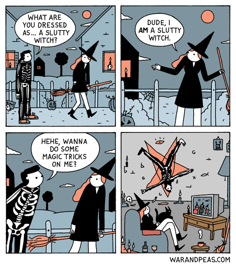 dark humour comics unexpected endings war and peas