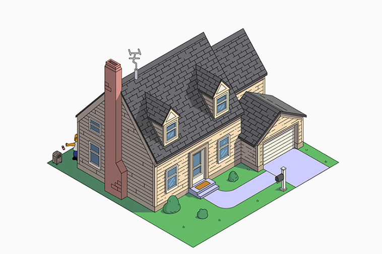 simpsons house architectural styles