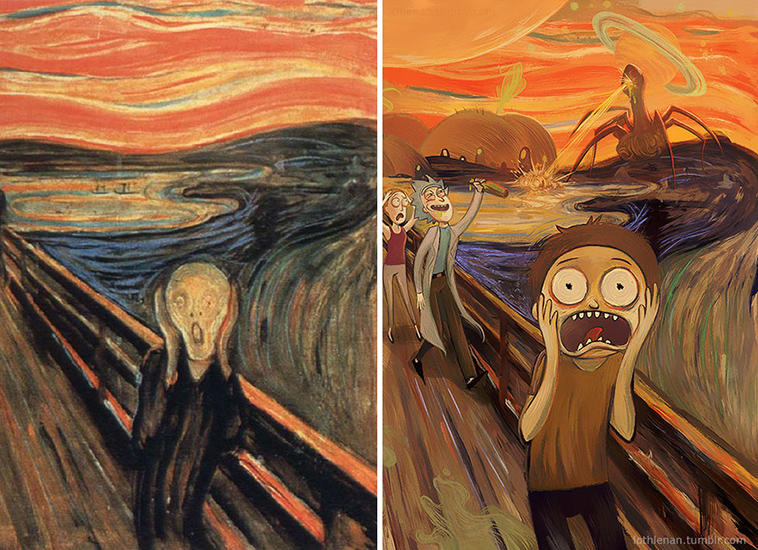 classic paintings into geek fandoms lothlenan