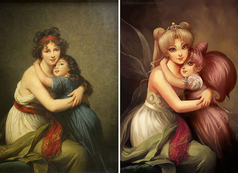 classic paintings into geek fandoms lothlenan