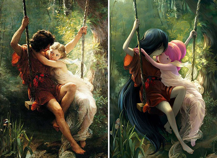 classic paintings into geek fandoms lothlenan
