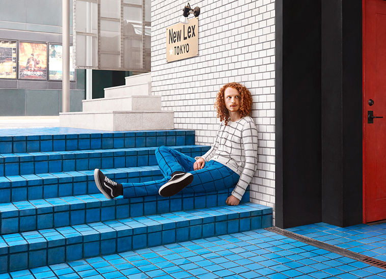 hand knit sweaters blend subjects urban environments