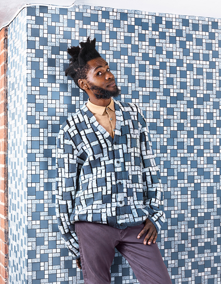 hand knit sweaters blend subjects urban environments