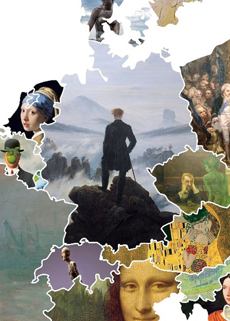 incredible map europe iconic artworks
