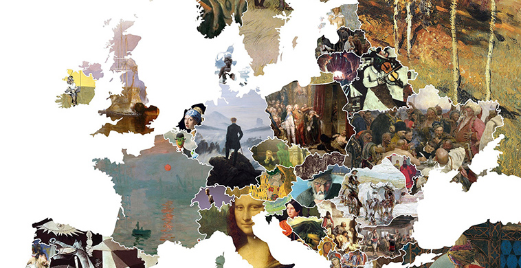 incredible map europe iconic artworks