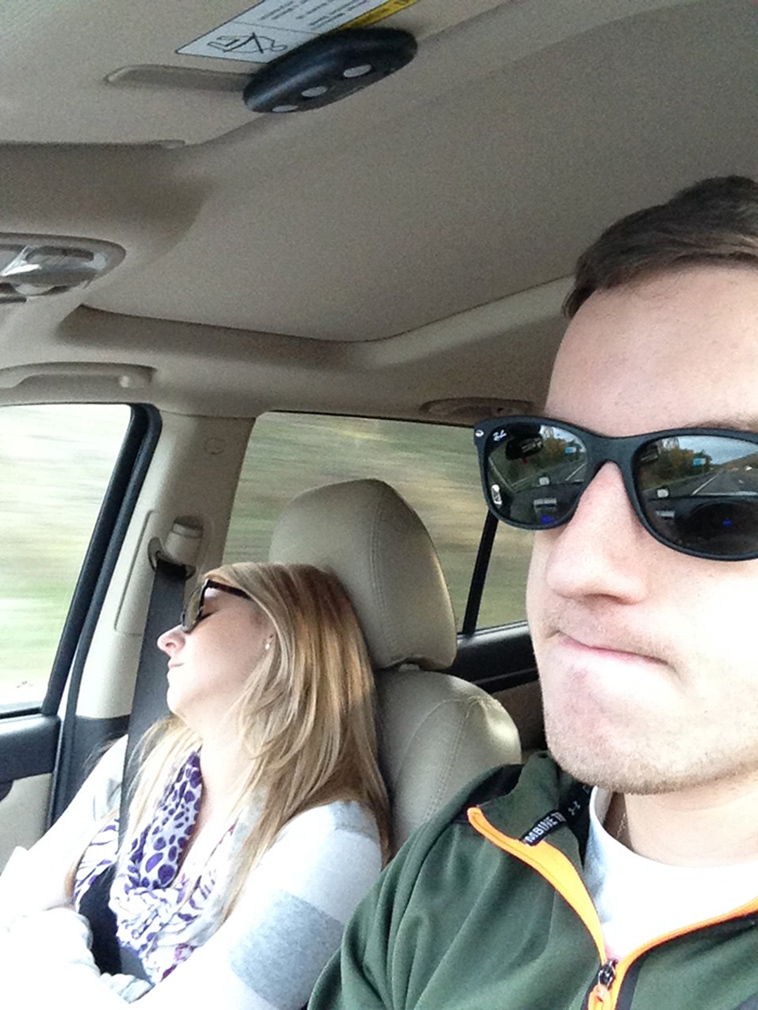 road trip sleeping wife pictures husband