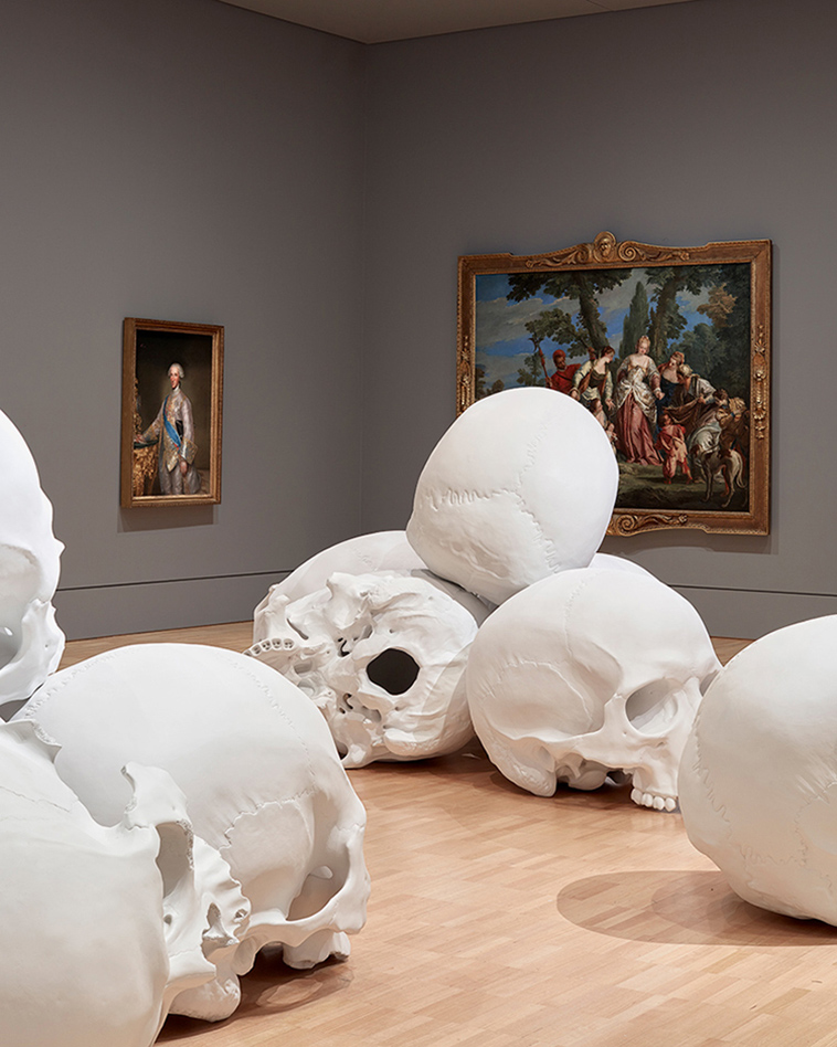 ron mueck skulls national gallery victoria mass