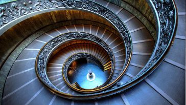 spiral staircase photography