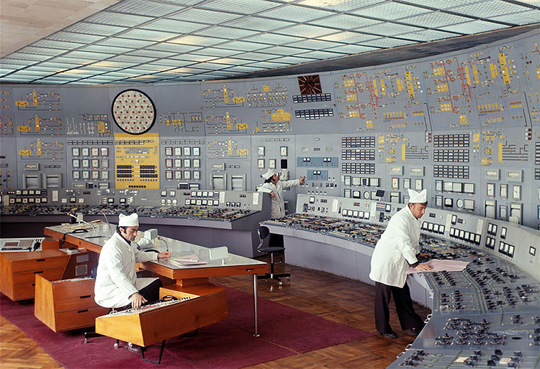 vintage soviet control rooms