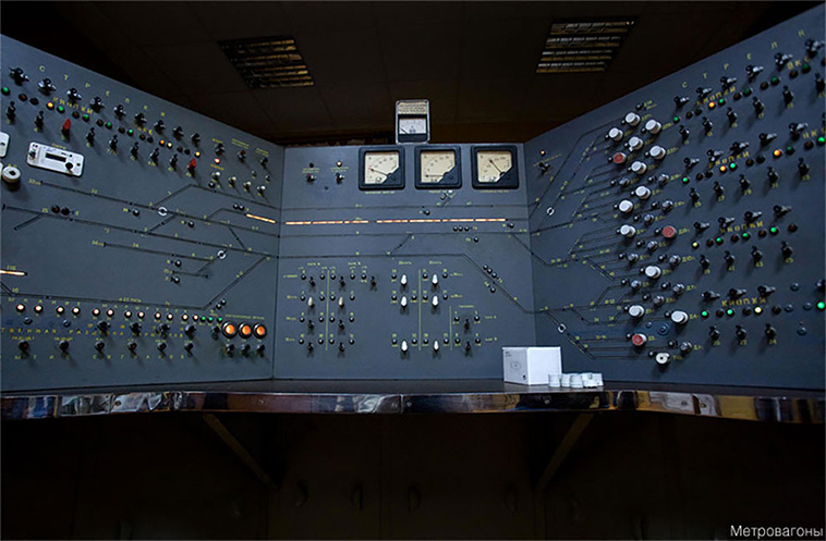 vintage soviet control rooms