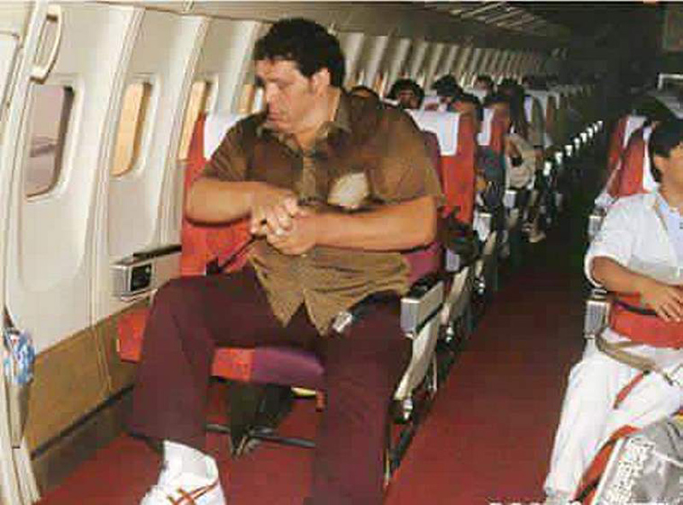andre in airplane