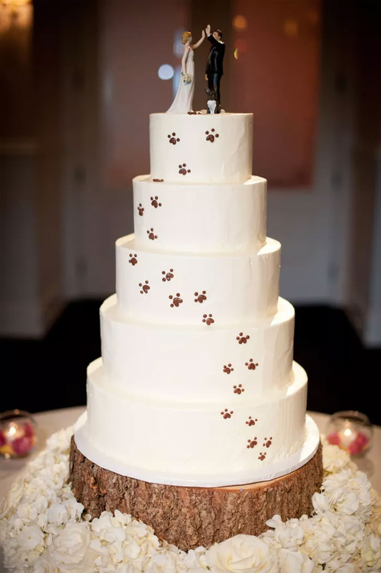 dog lover wedding cake topper