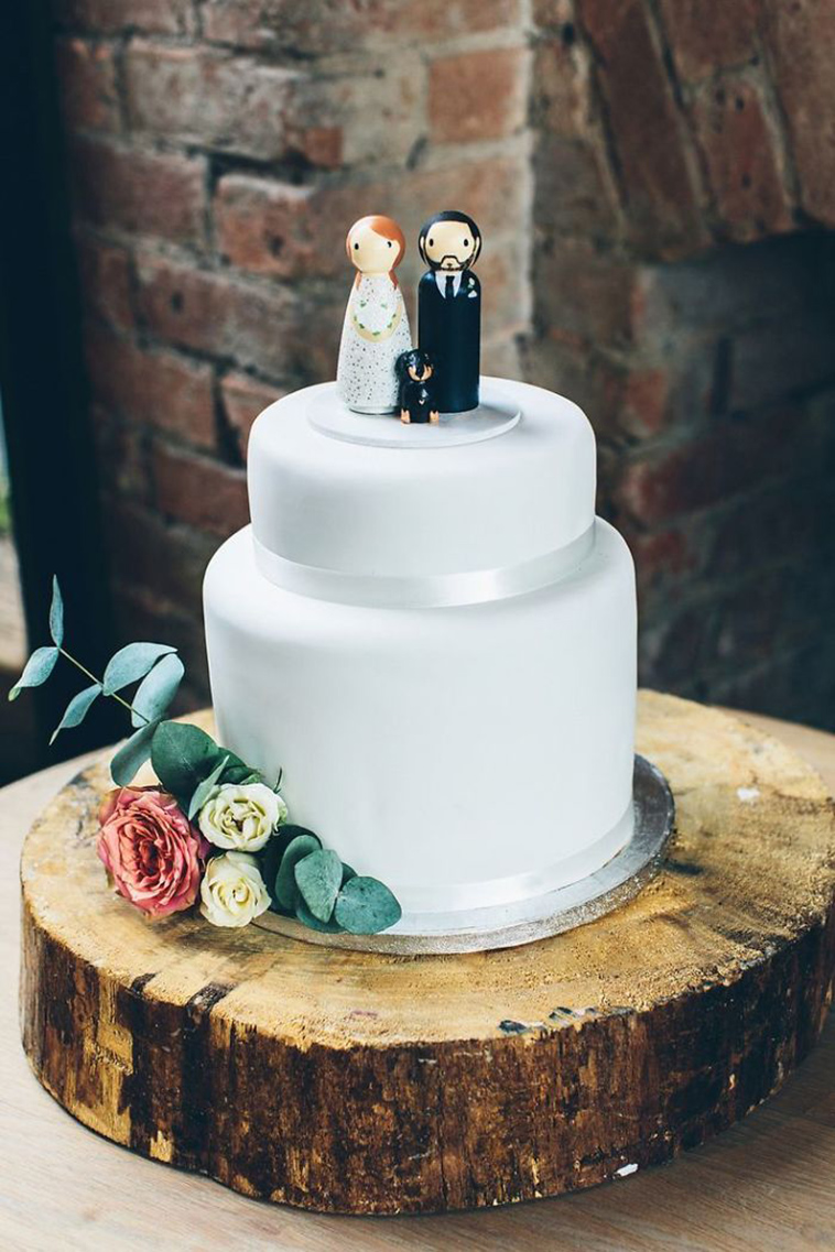 dog lover wedding cake topper