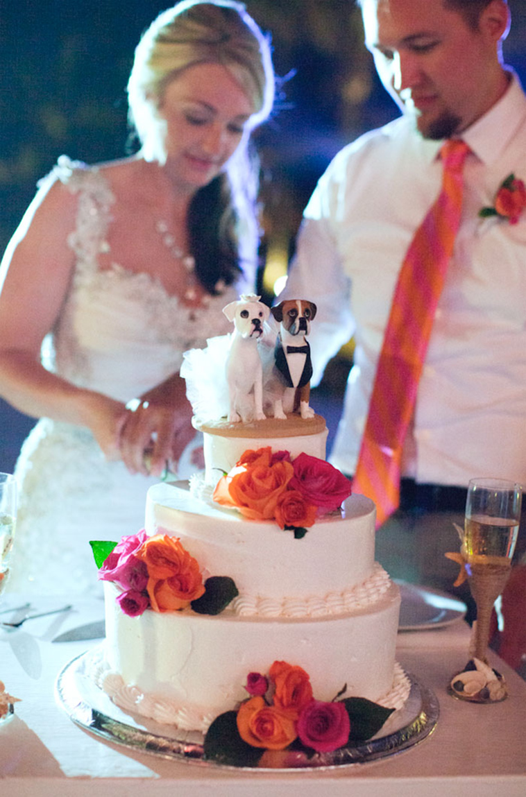 dog lover wedding cake topper