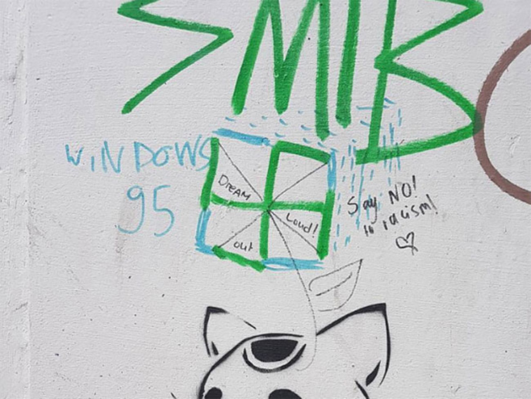 people berlin creative way fight swastikas