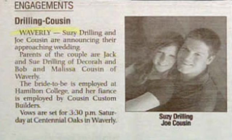 funny wedding announcement names