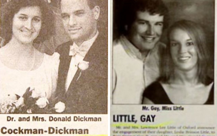 funny wedding announcement names