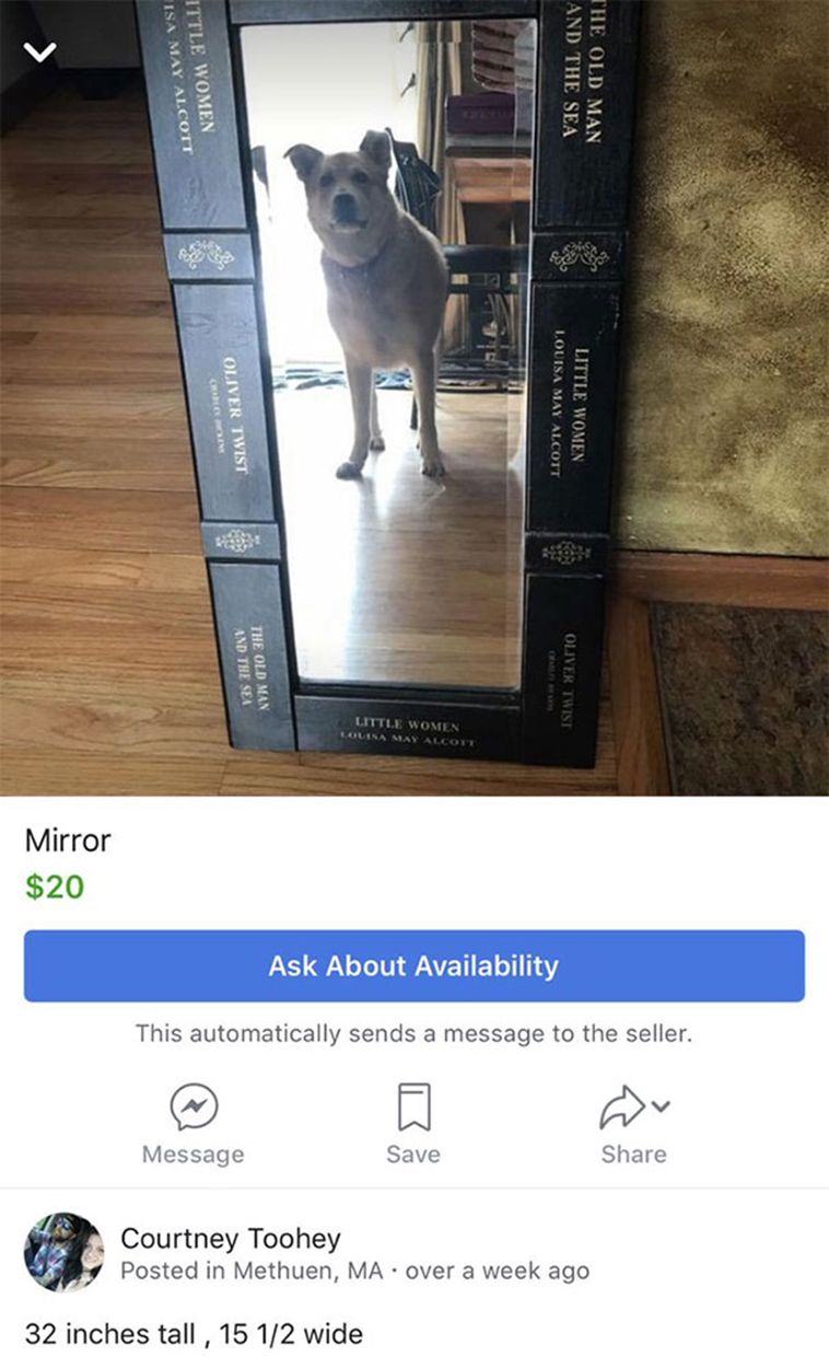 funny people sell mirrors reflections