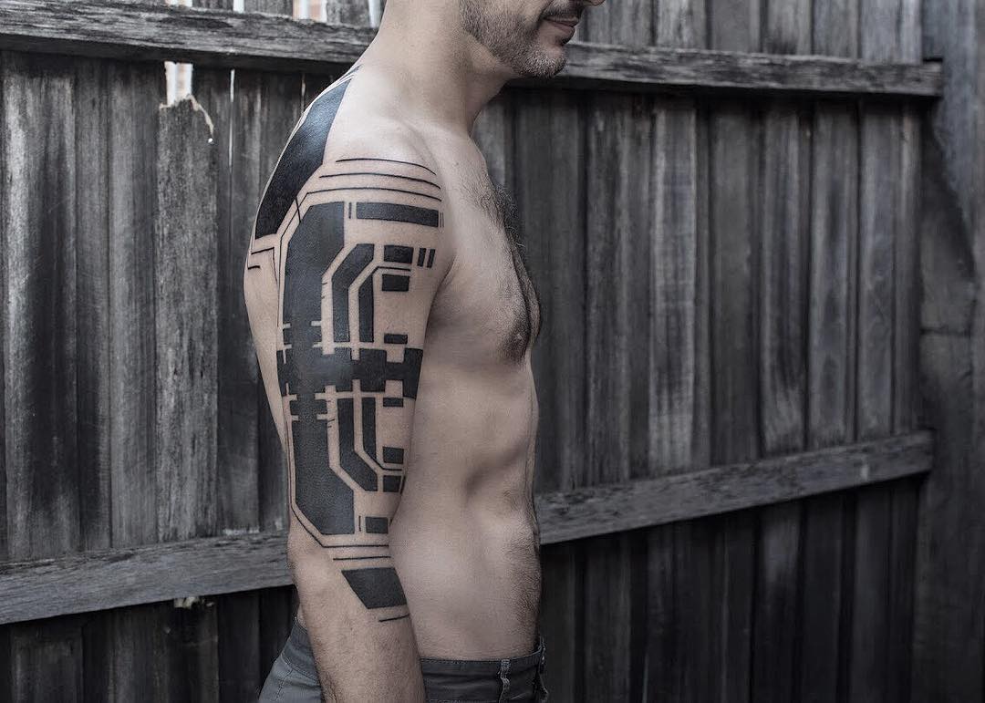 futuristic tattoos georgie williams