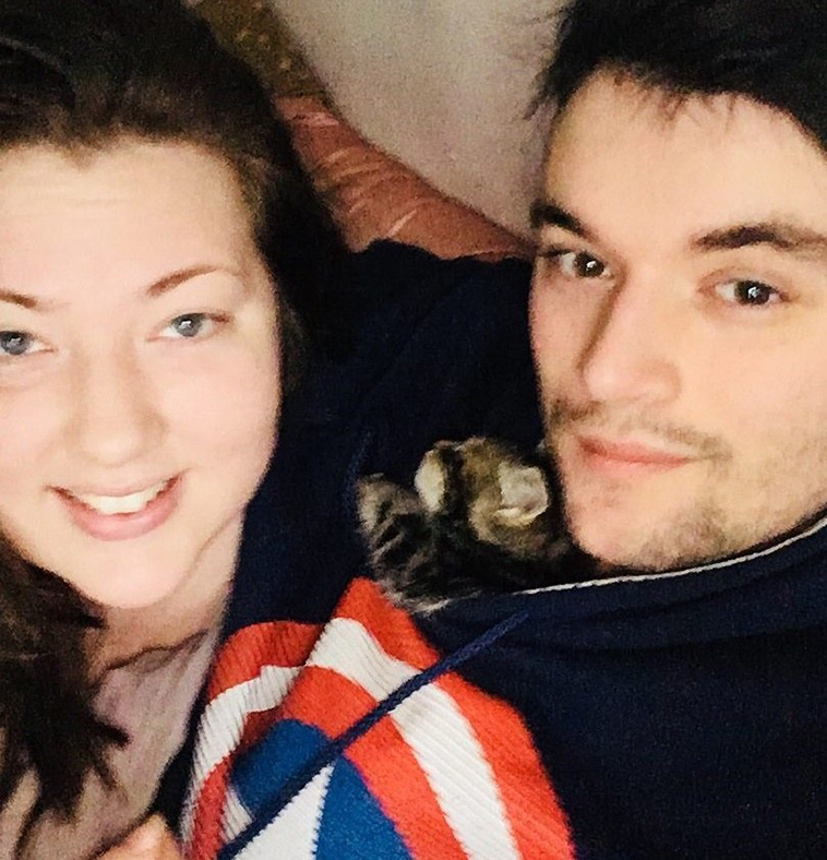man gave kitten a home