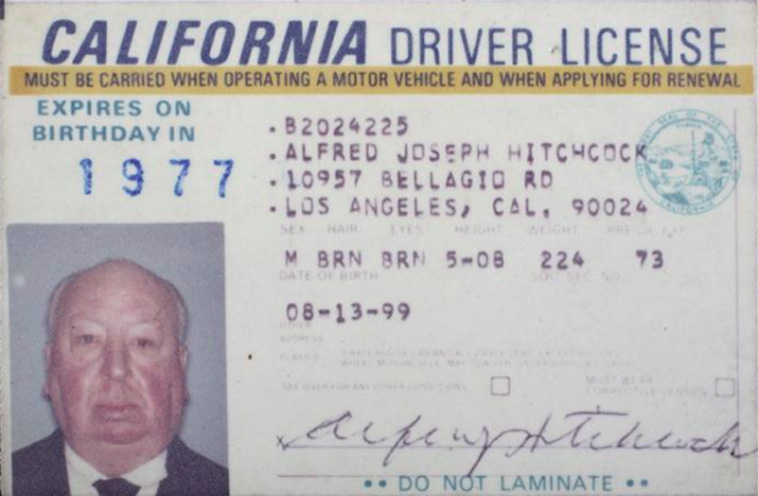 Vintage Drivers' Licenses of Celebrities