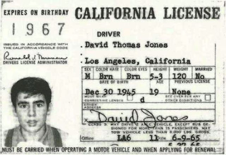 Vintage Drivers' Licenses of Celebrities