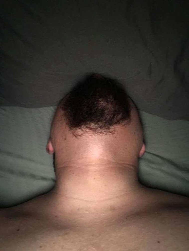 bearded men looking up are weird