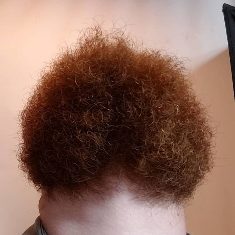 bearded men looking up are weird