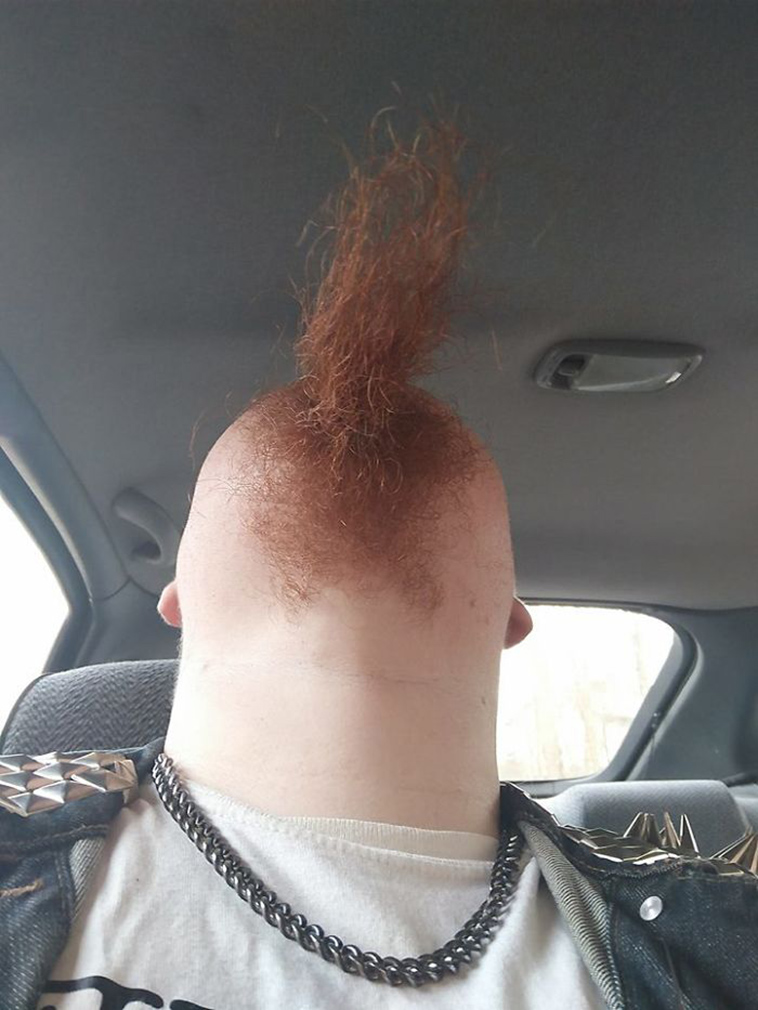 bearded men looking up are weird